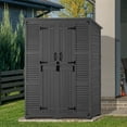 thumbnail image 2 of MCombo Large Outdoor Storage Shed with 6 Shelves, Outside Tool Wooden Storage Cabinet, 1738, 2 of 7