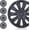 Black Matte, variant on Set of 4,15" Universal Hubcap Wheels Cover Replacement for Car Truck SUV ABS&PC Hub Caps Accessories,Black Matte