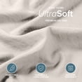 thumbnail image 3 of Bare Home Washed Duvet Cover Set - Ultra-Soft - Premium 1800 Collection - 3 Piece - King/Cal King, Fog, 3 of 9
