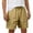 Khaki, variant on Big and Tall Athletic Shorts for Men Casual Drawstring Elastic Waist Shorts Outdoor Hiking Cargo Shorts with Multi Pockets