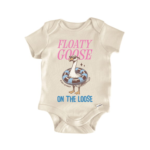 Floaty Silly Goose Newborn Baby Bodysuit