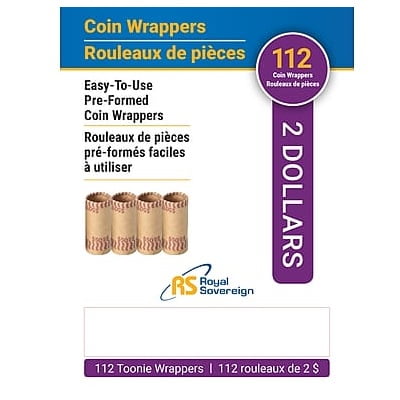 COIN WRAPPERS PAPER PREFORMED TOONIE 112/PACK | Walmart Canada