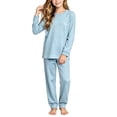 thumbnail image 5 of BXJX Girls Outfit Sets, 2 PC Long Sleeve Casual Crew Neck Pullover Tops and Pants Sets Sky Blue Size 11-12 T, 5 of 7
