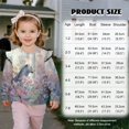 thumbnail image 2 of Xoenoiee Leopard Flower Print Ruffle Sweatshirt Crew Neck Pullover Long Sleeve Shirts for Toddler Kids Loose Workout Top Back to School Outfits, Size 1-2 Years, 2 of 7