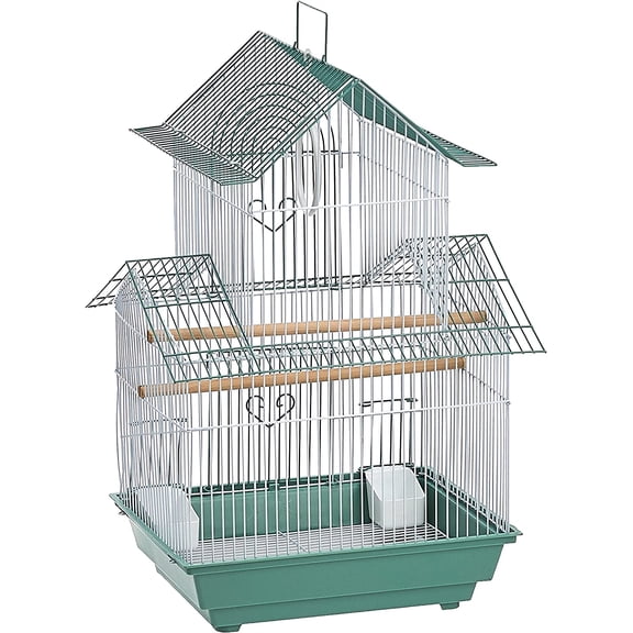 Prevue Hendryx SP1720-4 Shanghai Parakeet Cage, Green and White