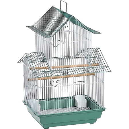 Prevue Hendryx SP1720-4 Shanghai Parakeet Cage, Green and White