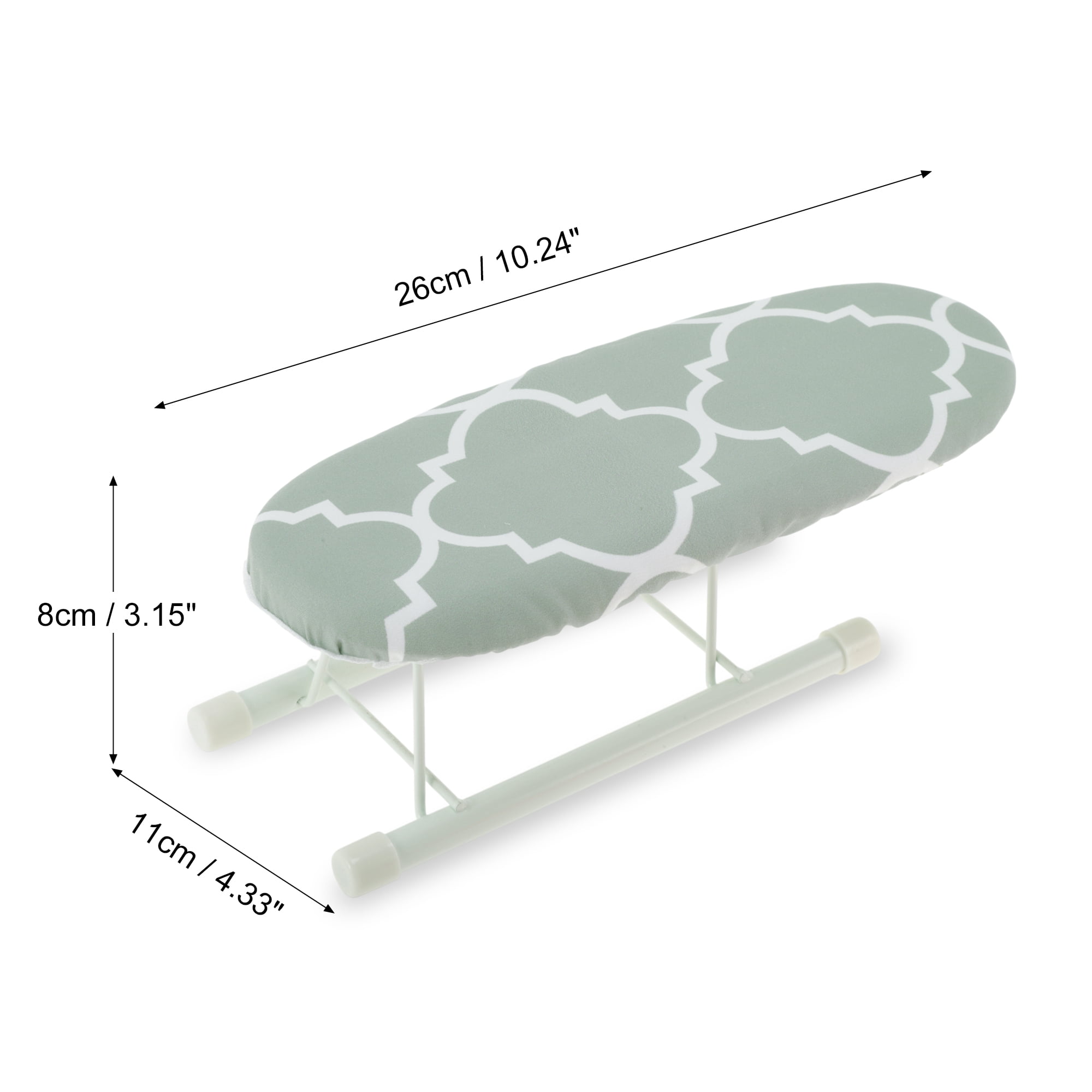 Unique Bargains Foldable Mini Ironing Board Small Travel Light Gray