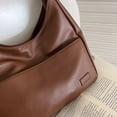 thumbnail image 3 of Yucurem Women PU Leather Shoulder Bag - Retro Soft Underarm Bag - Casual Tote Handbag for Ladies (Brown), 3 of 10