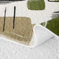thumbnail image 5 of Castle Fairy Watercolor Brush Rectangle Quilt Full 3-Piece,Abstract Linear Mark Full Bedspread Sets,Olive Beige Black,1 Coverlet and 2 Pillowcases, 5 of 7