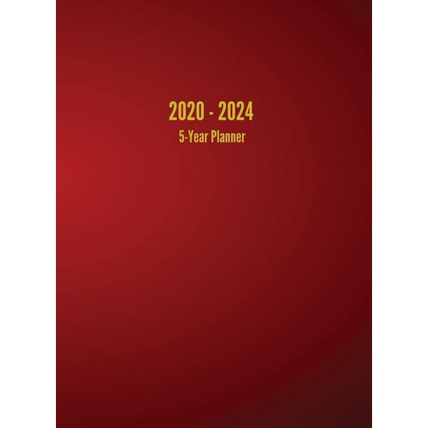 2020 - 2024 5-Year Planner: 60-Month Calendar (Red) (Hardcover