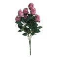 thumbnail image 1 of Ramo de yemas de rosa artificial de 9 cabezas, flor de simulación, ramo de novia, fiesta de boda, flor falsa, rosa púrpura sidaley HA7318-03B, 1 of 6