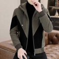 2023 autumn and winter trendy hooded woolen coat men‘s Koreanstyle