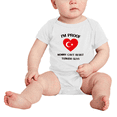 thumbnail image 2 of I'm Proof Mommy Can't Resist Turkish Guys Baby Romper Bodysuit For Boy Girl (White, 0-3 Months), 2 of 5