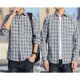 thumbnail image 4 of Men's Cotton Plaids Shirts Jacket Fleece Lined Flannel Shirts Sherpas Button Down Jackets Shacket with Pockets Outwear Gray L, 4 of 4