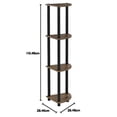thumbnail image 2 of Furinno 12078CWN/BK Furinno Turn-N-Tube 4-Tier Corner Display Rack Multipurpose Shelving Unit, Columbia Walnut/Black, 2 of 6