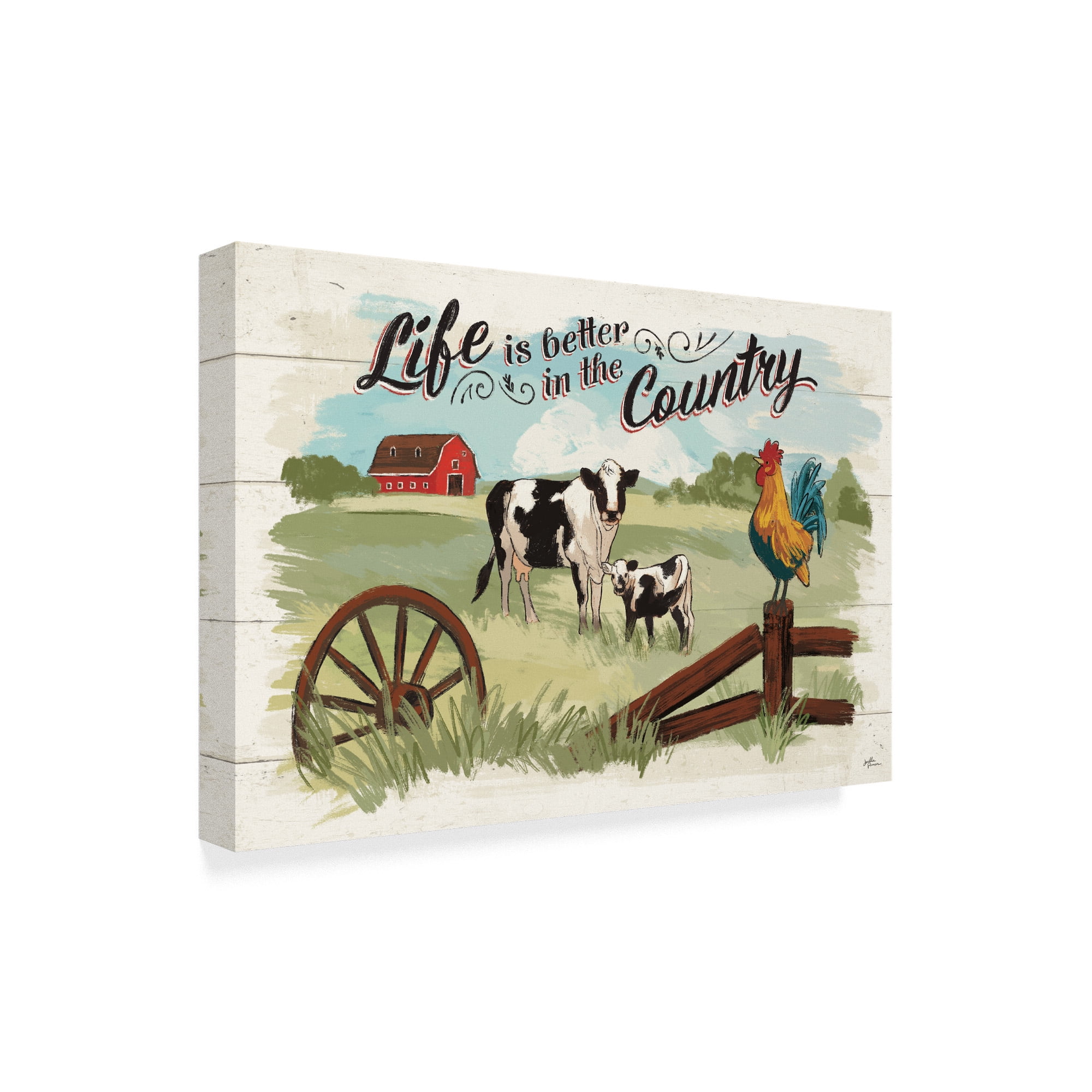 Trademark Fine Art 'Farm Life I on Wood' Canvas Art by Janelle Penner