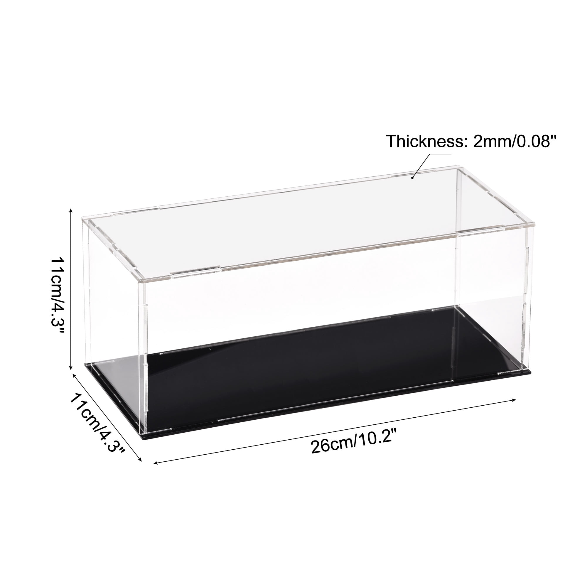 Unique Bargains Acrylic Dustproof Protection Showcase Cube Collectibles Show Box 25x10x10cm