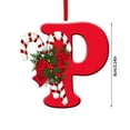 Shkhoas Small Christmas Ornments Red Santa 26 Personalized Letter Tree