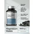 thumbnail image 4 of Magnesium Malate 1800mg | 250 Coated Caplets | Vegetarian, Non-GMO, Gluten Free Supplement | by Horbaach, 4 of 8
