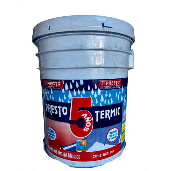 Impermeabilizante Presto Termic 5 Años blanco 19 L PRESTO