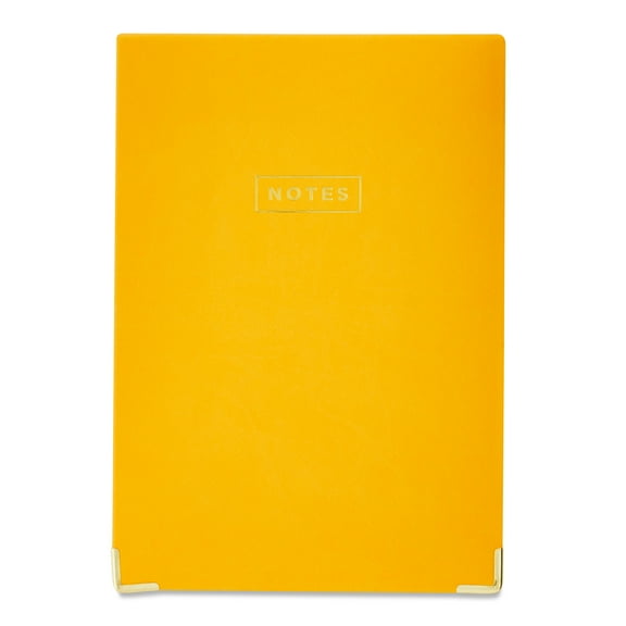 Pen+Gear Yellow Top Bound PU Notepad with Metal Corner Protector