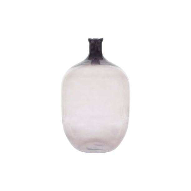 Bloomingville Large Round Brown & Clear Glass Vase