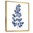 thumbnail image 3 of Designart 'Navy Blue Eucalyptus On White' Traditional Framed Canvas Wall Art Print, 3 of 5