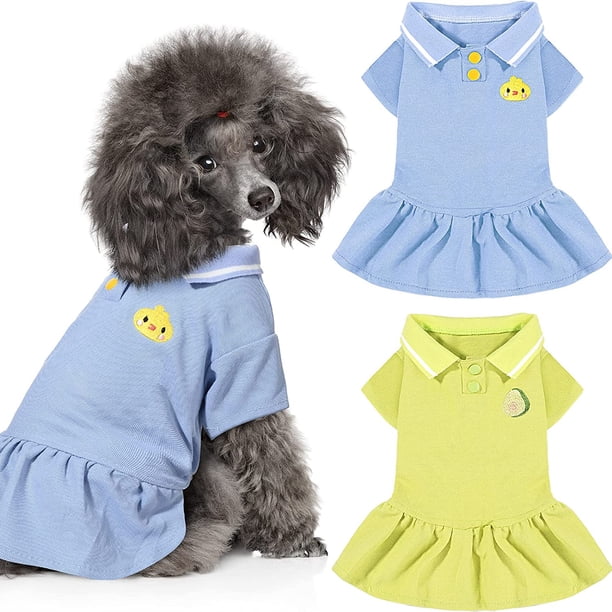Piezas Vestido de perro Vestido de mascota transpirable Vestido de cachorro de malla Linda falda de perro Elegante ropa de verano para mascotas Ropa de perrito para perros pequeños Gatos Mascotas