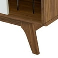 thumbnail image 5 of Modway Envision Wood & Vinyl Record Display Stand in Walnut & White, 5 of 6