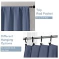 thumbnail image 6 of OVZME Denim Blackout Curtains for Bedroom 63 Inch Long 2 Panels, Solid Thermal Insulated Drapery with Rod Pocket for Energy Saving, Room Darkening Window Drapes, 40W x 63L Inch, Denim, 6 of 7