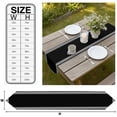 thumbnail image 3 of Black Geometric Table Runner Linen Burlap Table Runner 72 Inches Long Country Farm Traditional Chinese Tile Dresser Scarves for Kitchen Island Coffee Dining Party Wedding Holiday Decor 18"x72", 3 of 8