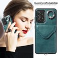 thumbnail image 4 of Allytech Galaxy A52 4G/5G Case Wallet with Cards Holder & Detachable Shoulder Strap, Ring Holder Kickstand Vintage PU Leather Shockproof Wallet Case Cover for Samsung Galaxy A52 4G/5G - Green, 4 of 14