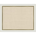 thumbnail image 4 of Kate and Laurel Framed Fabric Pinboard 27 x 21, Neutral Weave Printed Linen Modern Bulletin Board for Use as a Vision Board or Wall Organization, Eva White Gold Narrow Frame, 4 of 8