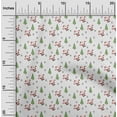 thumbnail image 1 of oneOone Velvet White Fabric Merry Christmas Craft Projects Decor Fabric Printed By The Yard 58 Inch Wide, 1 of 5