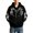 Black, variant on Mens Hoodies Long Sleeved Print Full Zip Up Hoodie Sweatshirt with Pocket Cozy Outfits Pullover