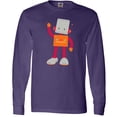 thumbnail image 3 of Inktastic Cute Robot, Smiling Robot, Colorful Robot Long Sleeve T-Shirt, 3 of 5