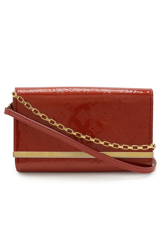 Pre-Owned LOUIS VUITTON Monogram Vernis Anna Clutch Chain Bag Shoulder Pomme d'Amour... (Fair)