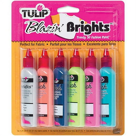 Tulip 3D Fashion Paint, 1-1/4 oz, 6/pkg