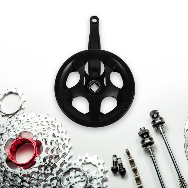 UPOUART Crankset Para Con Cadena Cubierta Color Negro Carbono Ideal Para Deportivo
