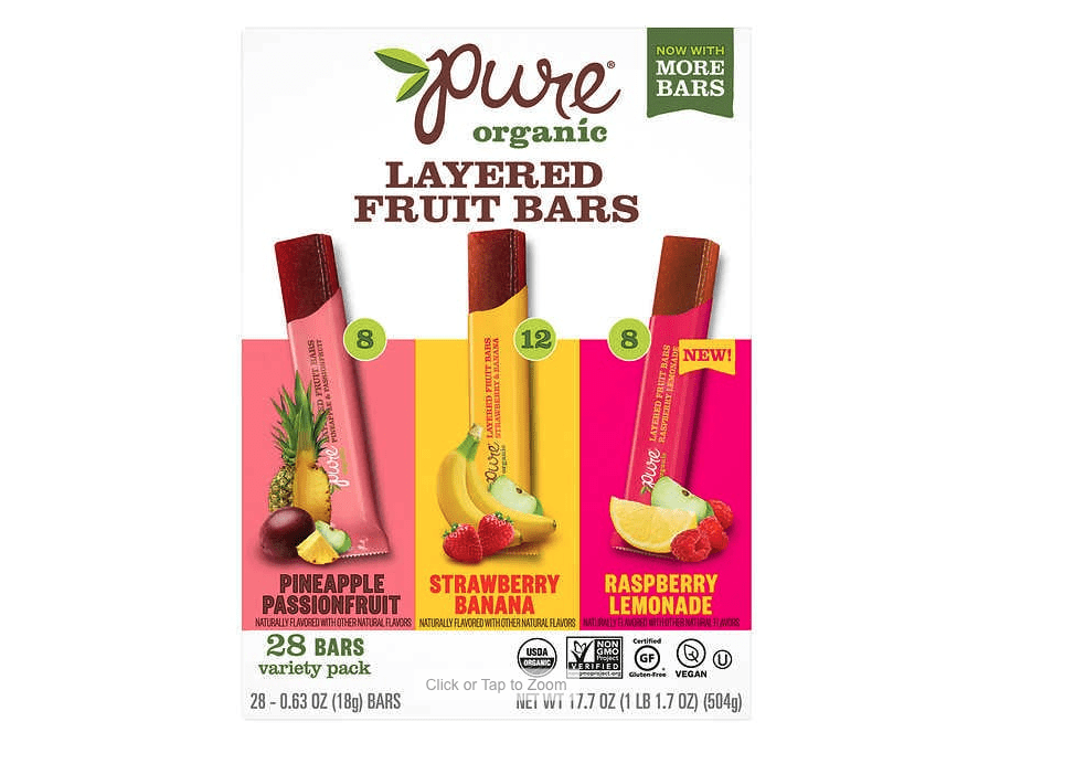 Pure Organic Layered Fruit Bars, 28count