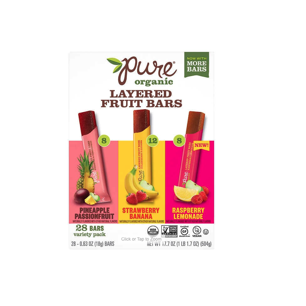 Pure Organic Layered Fruit Bars, 28count