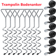 thumbnail image 1 of Heavy Duty Trampoline Stakes, Corkscrew Shape Trampoline Anchors High Wind Tie Down Kit, Galvanized Steel Anti-Rust, Versatile Ground Anchors for Outdoor Equipment Including Tents, 1 of 5
