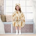 thumbnail image 7 of FORMRS Wearable Blanket Hoodie with Sleeves for Kids Cozy Flannel Sweatshirt, Wheat Ears Pattern, 7 of 7