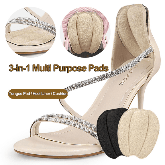 Shoe Tongue Slip Stopper Pads Soft Rebound Self-Adhesive Anti-Rub Size Adjust Forefoot Inserts,8PCS
