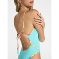 thumbnail image 4 of No Boundaries Bright Palms Binded One-Piece Swimsuit, Women's XXS-XXL, 4 of 5