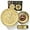 10 Cthulhu Pure Golden, variant on Random Dice King Set (2 Pcs), 7 in 2 Metal Dice Spinner for D&D,Adult