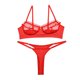 thumbnail image 1 of Conjunto de lencería de mujer ajustable de moda elegante color puro encaje malla sujetador y panty conjunto para boda noche, 1 of 5
