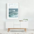 thumbnail image 2 of Atlantic Ocean Waves - Nazaré Leiria District Portugal Photography Ocean Waves Seascape Coast Nature Beach Minimalist White Framed Wall Art Print 20 x 30 inches, 2 of 3