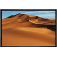 thumbnail image 3 of PixonSign Framed Canvas Print Wall Art Brown Sand Dune Range Natured Desert Photography Realism Rustic Landscape Colorful Multicolor Neon for Living Room, Bedroom, Office - 24"x36" Black, 3 of 5