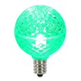 thumbnail image 1 of Vickerman XLEDG44-25 0.38 watt G40 Faceted LED Green Bulb with E12 Nickel Base, 1 of 1
